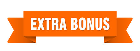 extra bonus ribbon. extra bonus ribbon isolated on transparent backgroundのイラスト素材