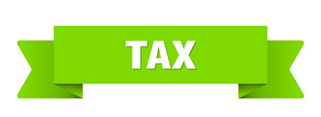 tax ribbon. tax ribbon isolated on transparent backgroundのイラスト素材