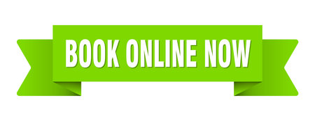 book online now ribbon. book online now ribbon isolated on transparent backgroundのイラスト素材