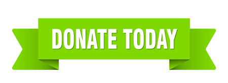 donate today ribbon. donate today ribbon isolated on transparent backgroundのイラスト素材