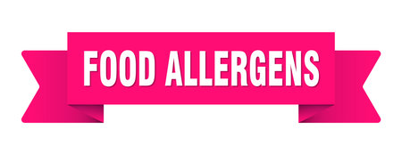 food allergens ribbon. food allergens ribbon isolated on transparent backgroundのイラスト素材
