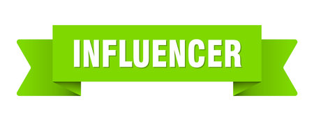 influencer ribbon. influencer ribbon isolated on transparent backgroundのイラスト素材