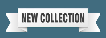 new collection ribbon. new collection ribbon isolated on transparent backgroundのイラスト素材