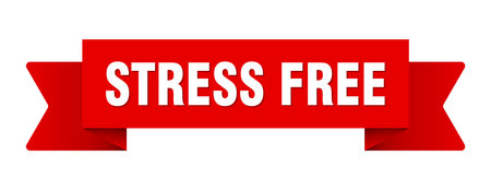 stress free ribbon. stress free ribbon isolated on transparent backgroundのイラスト素材