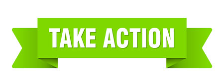 take action ribbon. take action ribbon isolated on transparent backgroundのイラスト素材