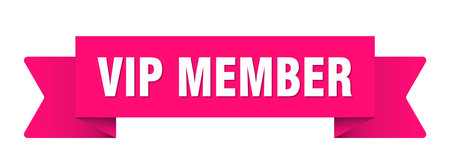 vip member ribbon. vip member ribbon isolated on transparent backgroundのイラスト素材