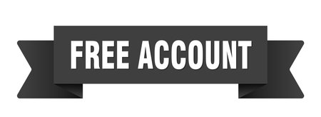 free account ribbon. free account ribbon isolated on transparent backgroundのイラスト素材