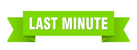 last minute ribbon. last minute ribbon isolated on transparent backgroundのイラスト素材
