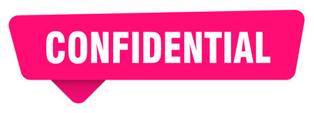 confidential sign. confidential magenta sticker isolated on transpatent backgroundのイラスト素材