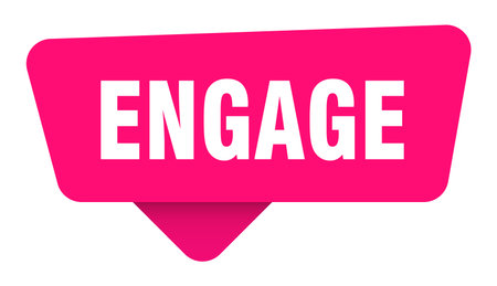 engage sign. engage magenta sticker isolated on transpatent backgroundのイラスト素材