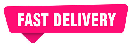 fast delivery sign. fast delivery magenta sticker isolated on transpatent backgroundのイラスト素材