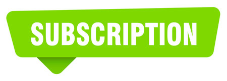 subscription sticker. subscription green sign isolated on transpatent backgroundのイラスト素材