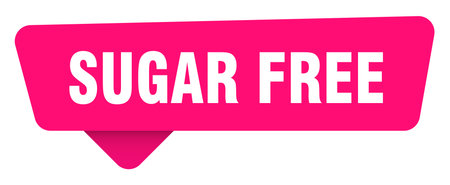 sugar free sign. sugar free magenta sticker isolated on transpatent backgroundのイラスト素材
