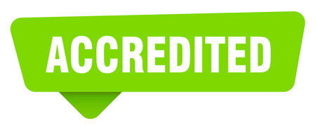 accredited sticker. accredited green sign isolated on transpatent backgroundのイラスト素材