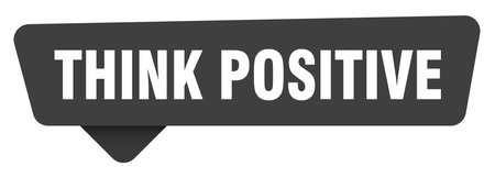 think positive sticker. think positive black sign isolated on transparent backgroundのイラスト素材