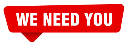 we need you to sign. we need you red sticker isolated on transpatent backgroundのイラスト素材