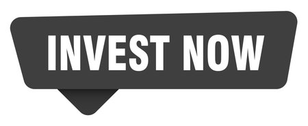 invest now sticker. invest now black sign isolated on transpatent backgroundのイラスト素材