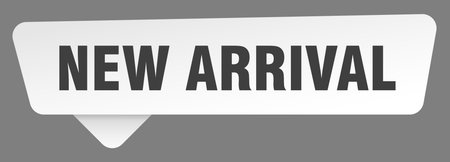 new arrival white sticker isolated on gray background. new arrival signのイラスト素材