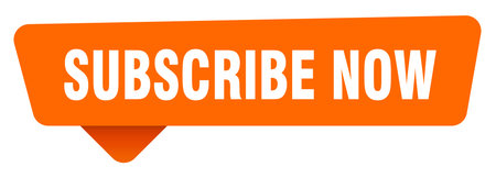 subscribe now orange sign isolated on transpatent background. subscribe now sticker