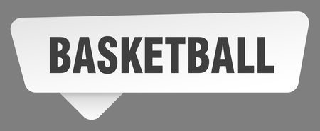 basketball white sticker isolated on gray background. basketball signのイラスト素材