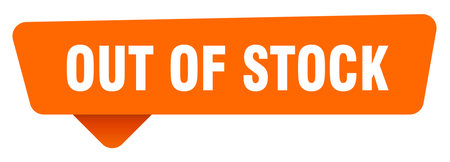 out of stock orange sign isolated on transpatent background. out of stock sticker