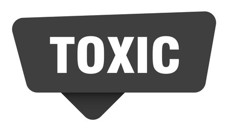 toxic sticker. toxic black sign isolated on transpatent backgroundのイラスト素材