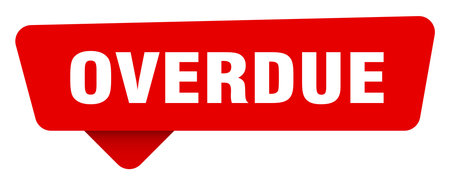 overdue sign. overdue red sticker isolated on transpatent backgroundのイラスト素材