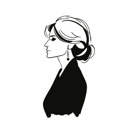 President simple black and white line art vector logo. Presidentのイラスト素材