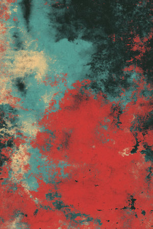 Grunge textured wall surface showing peeling paint and cracks. Grunge texture background or wallpaperの写真素材