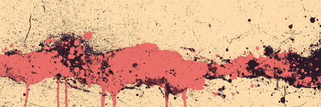 Grunge textured wall surface showing peeling paint and cracks. Vector grunge texture background or wallpaperのイラスト素材