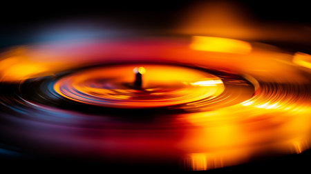 Capturing dynamic light streaks with motion blur in warm and cool colors. Abstract motion blur light streaks creating dynamic energyの写真素材