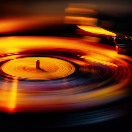 Capturing dynamic light streaks with motion blur in warm and cool colors. Abstract motion blur light streaks creating dynamic energyの写真素材