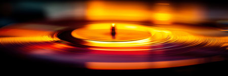Capturing dynamic light streaks with motion blur in warm and cool colors. Abstract motion blur light...