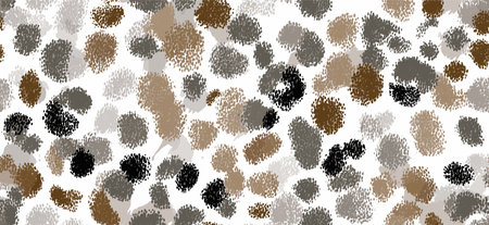 Abstract animal print background with watercolor style gray and brown spots on white. Neutral muted...
