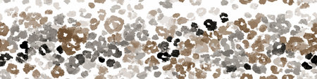 Abstract animal print background with watercolor style gray and brown spots on white. Neutral muted...