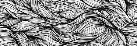 Abstract black and white lines forming a seamless organic flow pattern. Organic abstract flowing...