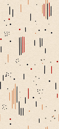 Abstract seamless pattern creating a minimalist background texture. Abstract seamless pattern with hand drawn lines and dotsの写真素材