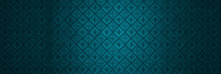 Dark teal background showing a subtle repeating tone-on-tone geometric diamond pattern. Dark teal...