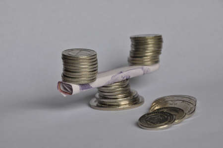 Coins on libraの写真素材