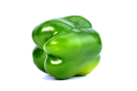 Green pepper isolated on white の写真素材