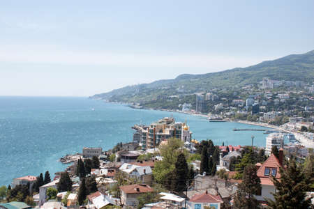 Panorama of Yalta in a good summerの写真素材
