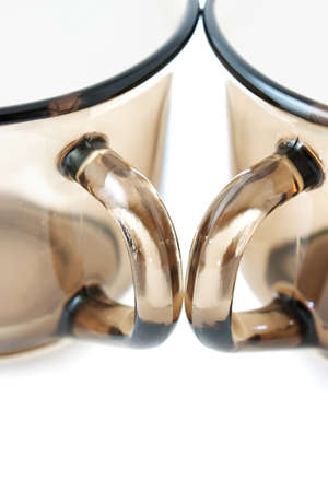 handles cups on white backgroundの写真素材