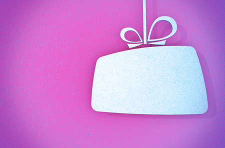 closeup of a stylized gift card on colorful background 3d modelの写真素材