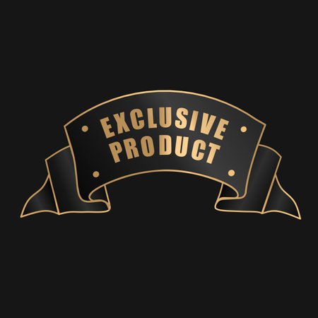 Exclusive product banner design or sticker icon. Flat style vector illustration.のイラスト素材
