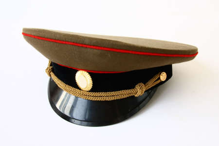 Military cap on the white background  の写真素材