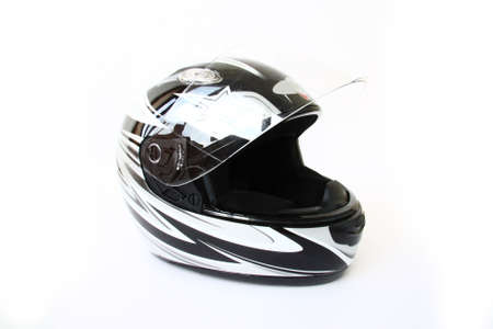 motorbike helmet isolated on a white background