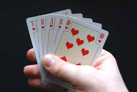 Royal flush combinationの写真素材