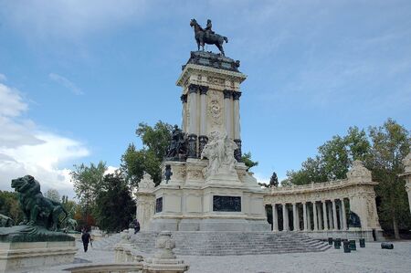 King Alfonso XII monument in El Retiro park, Madrid