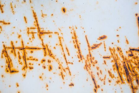 Rusty metal grunge background. Rusted steel tin abstract pattern.の写真素材