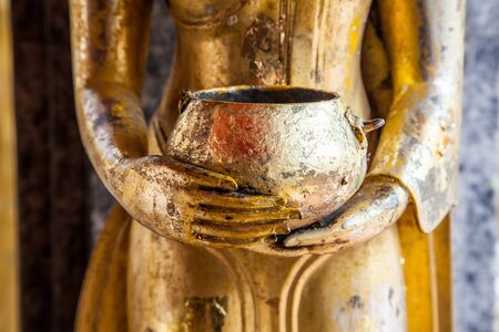 Buddhist merit or monk bowl for donation foodの写真素材